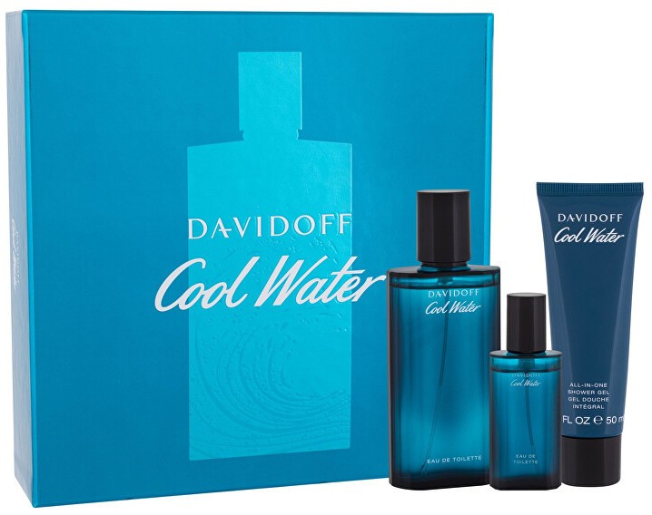 Davidoff Cool Water Man - EDT 75 ml + tusfürdő 50 ml + EDT 15 ml