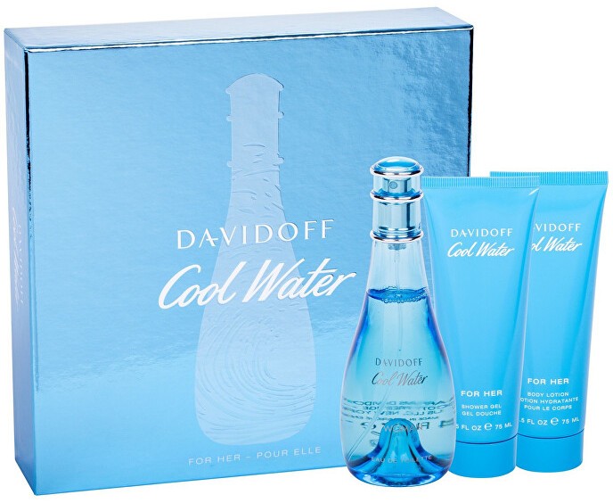 Davidoff Cool Water Woman Spring Edition - EDT 100 ml  + testápoló 75 ml + tusfürdő 75 ml