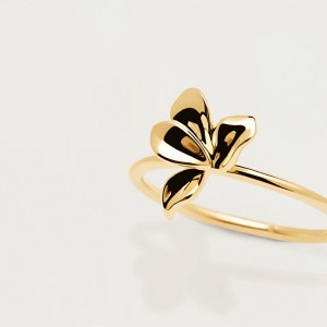 PDPAOLA Gyengéd aranyozott ezüst gyűrű NARCISE Gold AN01-182 52 mm galéria