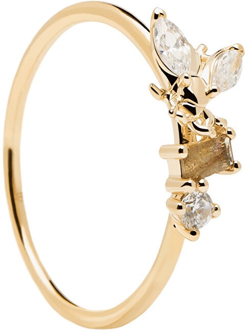 PDPAOLA Gyengéd aranyozott gyűrű gyönyörű méhecskével REVERY Gold AN01-219 56 mm