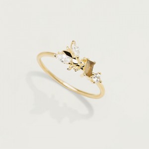 PDPAOLA Gyengéd aranyozott gyűrű gyönyörű méhecskével REVERY Gold AN01-219 56 mm galéria