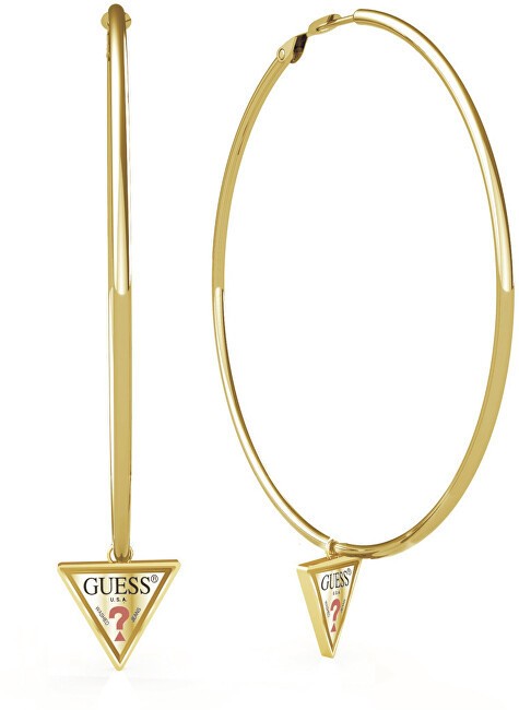 Guess Elegáns aranyozott karika fülbevaló UBE79061 3 cm