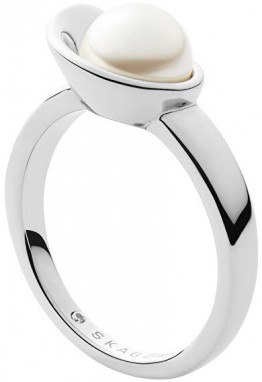 Skagen Bájos acél gyűrű gyönggyel Agnethe SKJ1369040 53 mm galéria