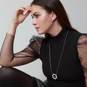 Praqia Lenyűgöző ezüst fülbevalók Izabel NA6282_RH galéria