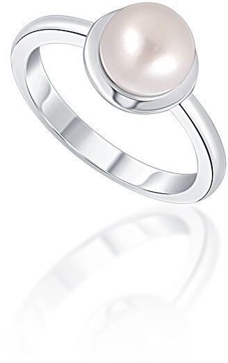 JwL Luxury Pearls Gyengéd ezüst gyűrű valódi fehér gyönggyel JL0677 54 mm