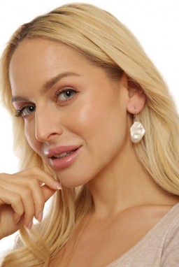 JwL Luxury Pearls Luxus fülbevalók valódi barokk gyönggyel JL0688 galéria