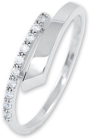 Brilio Silver Gyengéd ezüst kristály gyűrű  426 001 00573 04 58 mm