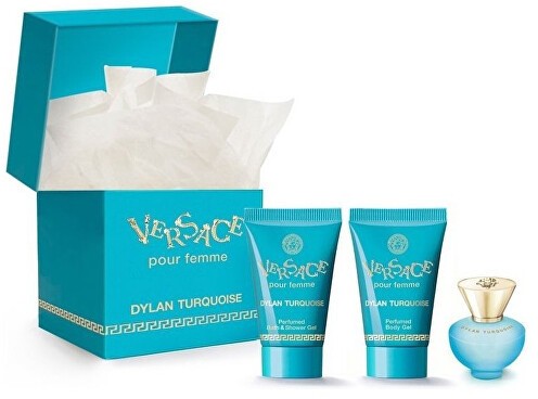 Versace Dylan Turquoise - EDT 5 ml + testápoló 25 ml + tusfürdő 25 ml