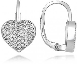 Brilio Silver Játékos ezüst szív fülbevalók LME251 galéria