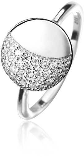 JVD Elegáns ezüst gyűrű cirkónium kövekkel SVLR0110SH8BI 58 mm