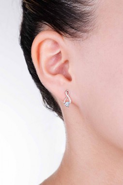 MOISS Elegáns ezüst fülbevalók topáz és cirkónium kővel EG000147 galéria