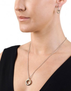 Hot Diamonds Trio Rose Gold ezüst fülbevaló DE389 galéria