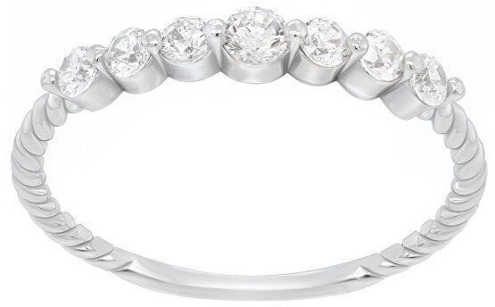 Brilio Silver Csillogó ezüst gyűrű cirkónium kövekkel GR162W 62 mm