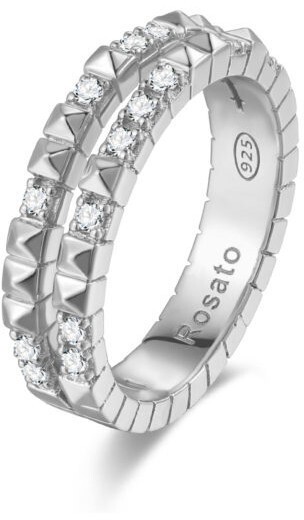 Rosato Eredeti ezüst gyűrű cirkónium kövekkel Cubica RZA013 58 mm