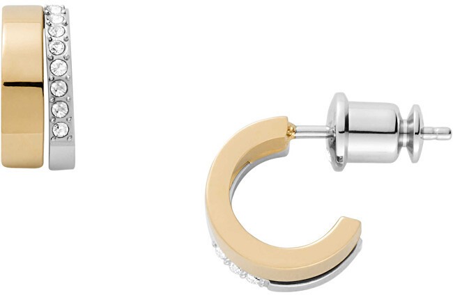 Skagen Elegáns bicolor karika fülbevaló kristályokkal  Elin SKJ1446998