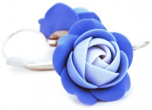 Troli Kék függő virág fülbevaló galéria