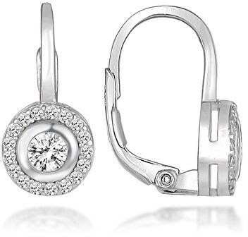 Brilio Silver Csillogó ezüst fülbevaló cirkónium kővel LME256