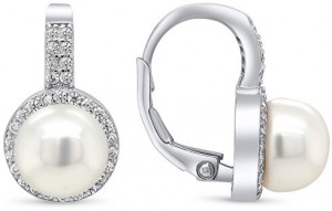 Brilio Silver Ezüst gyöngy és cirkónium fülbevaló EA93 galéria