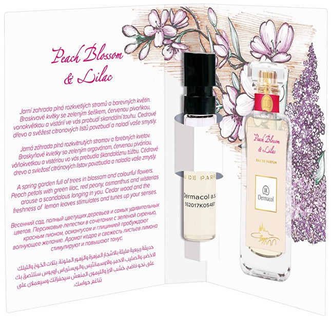 Dermacol Parfümvíz  Peach Blossom & Lilac teszter 2 ml