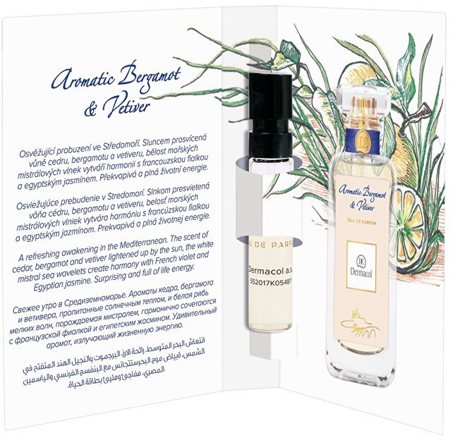 Dermacol Parfümvíz Aromatic Bergamot & Vetiver teszter 2 ml