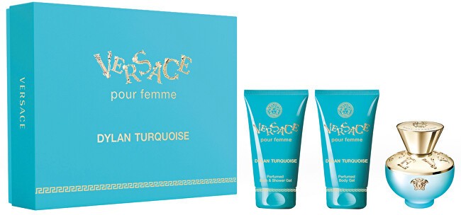 Versace Dylan Turquoise - EDT 50 ml + tusfürdő 50 ml + testápoló 50 ml