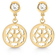 Guess Aranyozott fülbevaló medálokkal Blooming Peony JUBE01232JWYGT/U