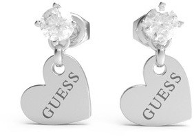 Guess Romantikus  acél fülbevaló medálokkal  Heart to Heart JUBE01083JWRH