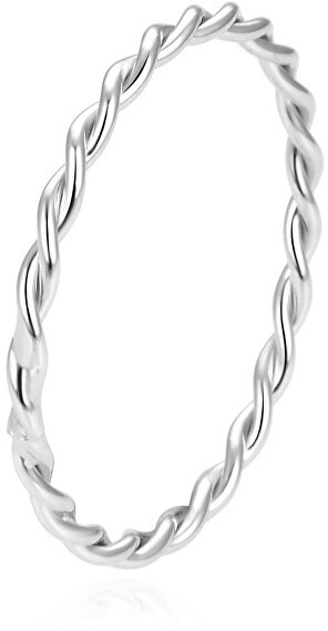 Beneto Minimalista ezüst csavart gyűrű AGG315L 49 mm