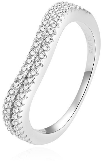 Beneto Modern ezüst gyűrű cirkónium kövekkel AGG230 62 mm