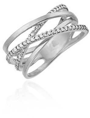 JVD Divatos ezüst gyűrű cirkónium kővel SVLR0376XH2BI 58 mm