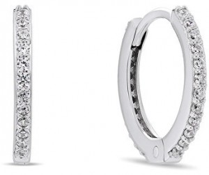 Brilio Silver Csillogó ezüst karika fülbevaló EA159W 2,2 cm galéria