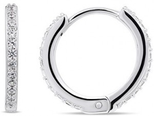 Brilio Silver Csillogó ezüst karika fülbevaló EA159W 2,2 cm galéria