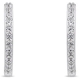 Brilio Silver Csillogó ezüst karika fülbevaló EA159W 2,2 cm galéria