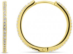 Brilio Silver Csillogó aranyozott karika fülbevaló  EA159Y 2,2 cm galéria