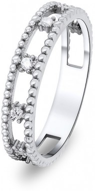 Brilio Silver Bájos ezüst gyűrű cirkónium kövekkel RI018W 58 mm galéria
