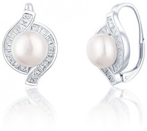 JwL Luxury Pearls Gyönyörű ezüst fülbevaló igazgyönggyel JL0718 galéria