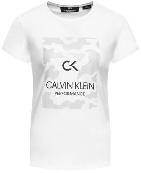 Calvin Klein Performance Póló 00GWF9K200 Fehér Regular Fit