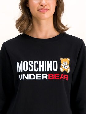 Moschino Underwear & Swim Kötött ruha A1714 9001 Fekete Regular Fit