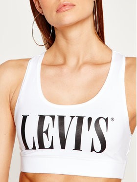 Levi's® Felső Graphic Sports Bralette 85327-0000 Fehér Slim Fit