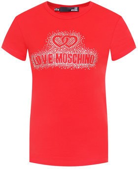 LOVE MOSCHINO Póló W4F7360E1698 Piros Regular Fit