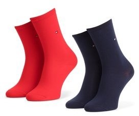 Tommy Hilfiger 2 pár hosszú szárú női zokni 371221 Piros