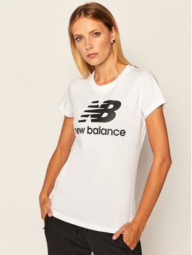 New Balance Póló Esse St Logo Tee NBWT9154 Fehér Slim Fit