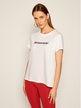 Tommy Sport Póló Chest Logo S10S100445 Fehér Regular Fit