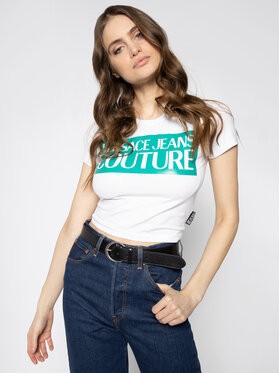 Versace Jeans Couture Póló B2HVA7V6 Fehér Slim Fit