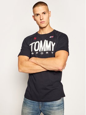 Tommy Sport Póló Iconic Tee S20S200502 Sötétkék Regular Fit