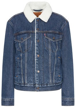 Levi's® Farmer kabát Ex-Boyfriend Sherpa Trucker 36137-0034 Sötétkék Regular Fit