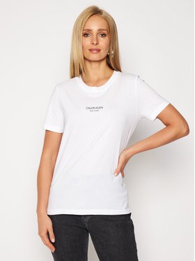 Calvin Klein Póló Print Logo K20K202364 Fehér Regular Fit