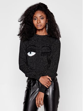 Chiara Ferragni Sweater 20AI-CFJM050 Fekete Regular Fit