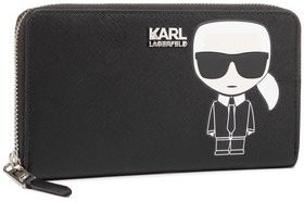 KARL LAGERFELD Nagy női pénztárca 201W3203 Fekete