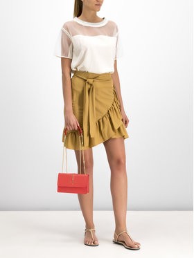 Patrizia Pepe Miniszoknya 2G0731/A4Y7-B646 Barna Regular Fit